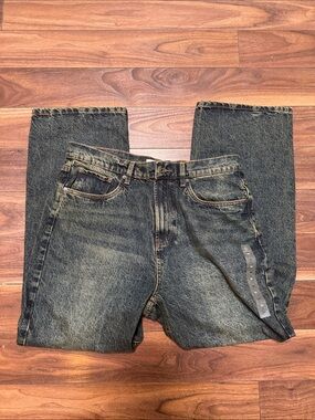 Washed Black/blue baggy Y2K Jeans